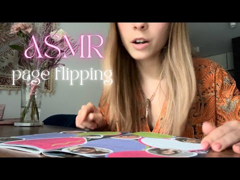 ASMR • page flipping 🦋 (& finger licking, gentle whispering, tapping, tracing)