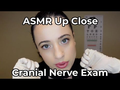 ASMR Eye, Ear, Nose Cranial Nerve Exam | Up Close Soft Spoken Medical Exam Roleplay