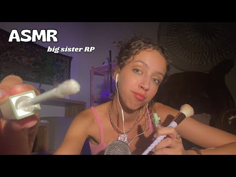 ASMR Big Sister Does Your Makeup RP 💜💅