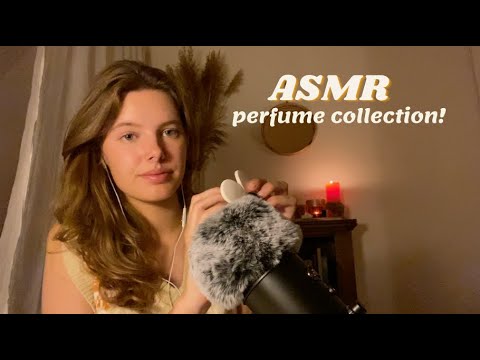 ASMR perfume collection! (glass tapping, fast tapping, lid sounds, liquid sounds, scratching)