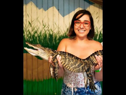 Visiting a gator ranch (I held a caiman 🐊)