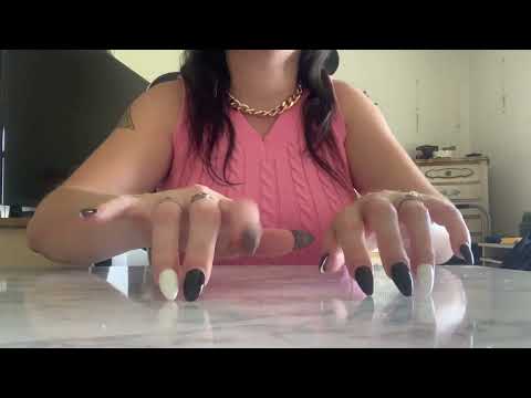 ASMR Build Up Tapping On Table (Fast & Aggressive, Long Nails)