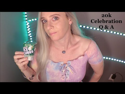 70 min Gum Chewing Q & A | 20K Celebration | ASMR Tingly Whisper