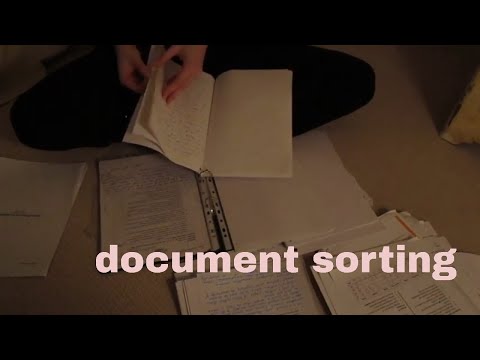 ASMR Sorting Paper Documents into Binder | Soothing Sounds to help you Sleep and Relax (no talking)