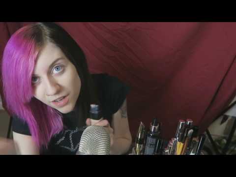 [BINAURAL ASMR] My Make Up Collection! (Tapping, Opening/Closing Lids, Mic Brushing)