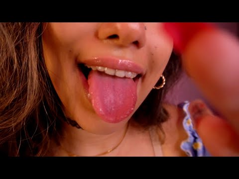 ASMR | spit painting & lens licking your face 🎨🦋 (tingly wet mouth sounds)