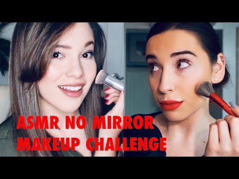 ASMR | No Mirror Makeup Challenge With Soft ASMR