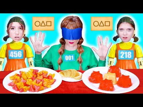 TRYING THE SQUID GAME PART 2 || Honeycomb Candy, Odd Or Even Challenge ! ASMR EATING