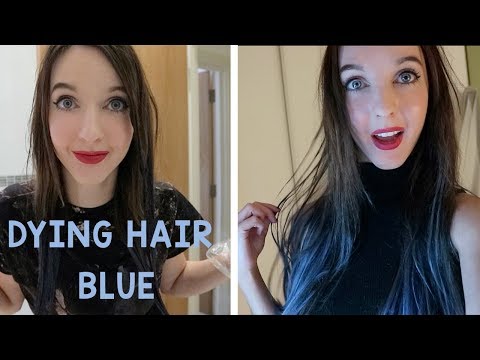 FIRST TIME DIP DYING MY HAIR BLUE ♡ Vlog