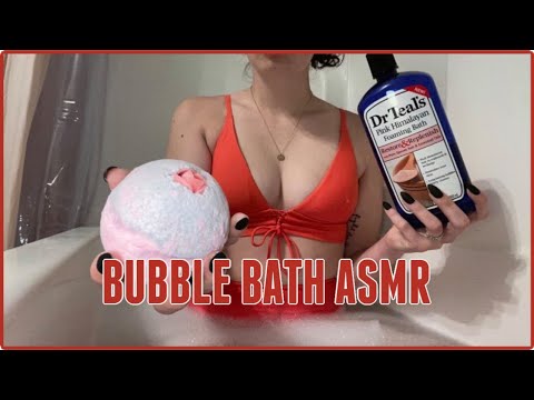ASMR | bubble bath tingles, bath bomb and water sounds