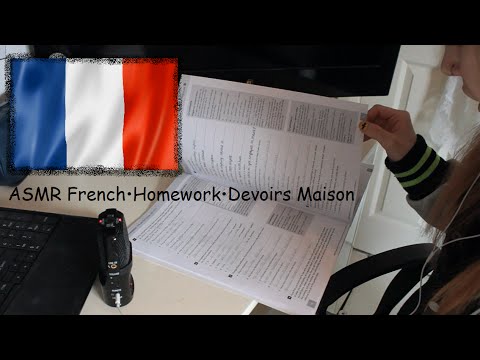 ♥ASMR♥ French•Homework•Devoirs Maison