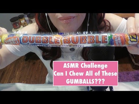 ASMR CHALLENGE: Can I Chew A Whole Pack of Gumballs? Whispered