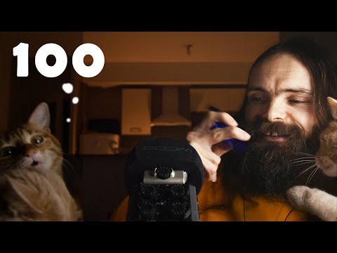 100 ASMR TRIGGERS WITH CATS (Collab)
