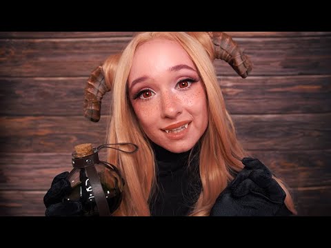 ASMR Silly Tiefling Accidentally Poisons You (Echoes, Layered Sounds)