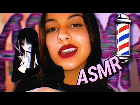 ASMR A FILHA DO BARBEIRO CORTANDO SEU CABELO 💈✂️