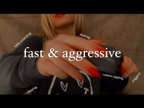 Fast & Aggressive ASMR Custom 💛 Shaking, Visual Triggers, Table/Camera Tapping, Lofi No Talking