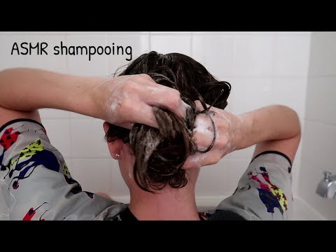 ASMR haircare routine- shampoo and conditioning🚿🧴
