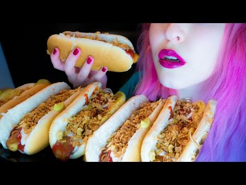 ASMR: Classic Hot Dogs & Antipasti ~ Relaxing Eating Sounds [No Talking | Vegan] 😻