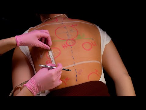 ASMR | UNINTELLIGIBLE back MEASURING on a real person [TINGLY FRIDAY]