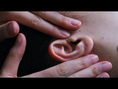 ASMR Ear Massage Technique for BEST SLEEP!! Gentle Hand Movements, Ambient White Noise (No Talking)