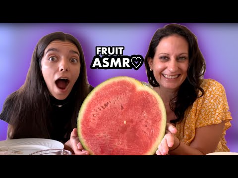 ASMR | MOUTH SOUNDS, EATING JUICY FRUIT, & BELLY NOISES FT. MY MOM!! (best mouth juices ever!!)💞😱