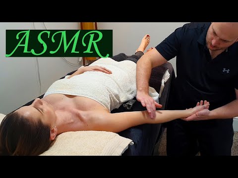 [ASMR] Light Touch Face, Chest, Arms & Hands Tracing Massage with Relaxing Music