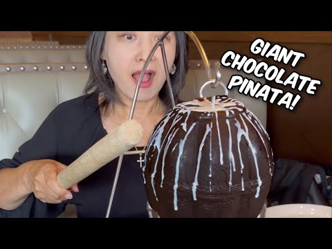 EAITNG GIANT CHOCOLATE BALL PINATA & MEXICAN FOOD FOR THE FIRST TIME!