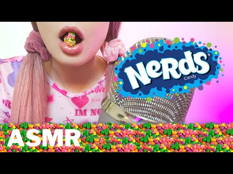 ASMR Eating NERDS GUMMY CLUSTERS (no talking) *chewing sounds*