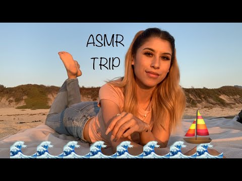Asmr Trip to the wharf 🌊⛵️ with layered sounds , whispers , sunset