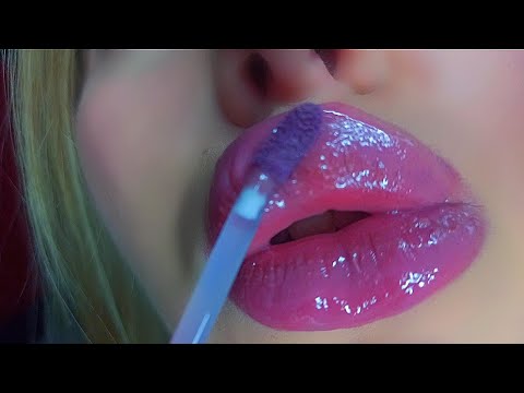 ASMR/lips gloss/lollipop eating/