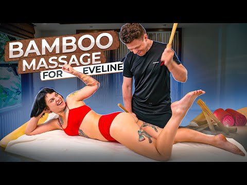 DEEP TISSUE MASSAGE WITH BAMBOO STICKS FOR EVELINA | MOXIBUSTION AND ACUPUNCTURE