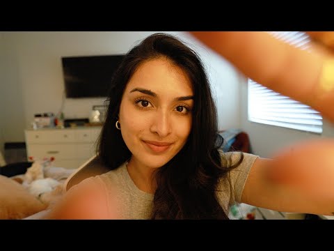 ASMR Personal Attention & Face Touching (Whispered Rambles)