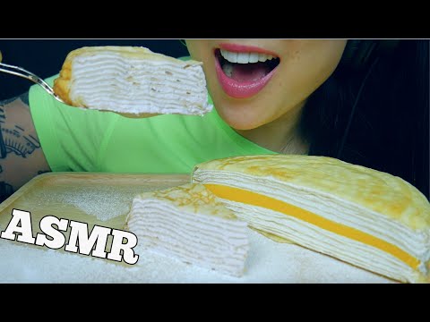 ASMR CREPE CAKE PLATTER (SOFT SQUISHY EATING SOUNDS) NO TALKING | SAS-ASMR