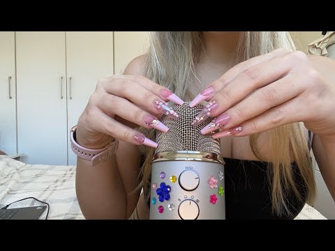 ASMR Mic Scratching with long nails 💖✨