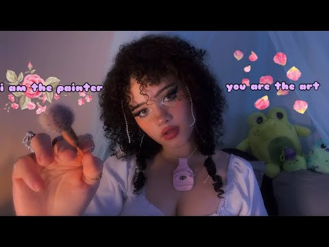 asmr// I am the painter & you are the art(spit painting,mic nibbling,anticipatory breaths)