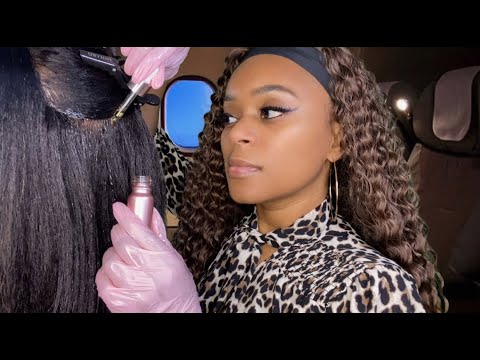 ASMR | ✈️ The Lady On The Airplane Does Your Hair | Scalp Oiling + Lice Check