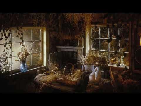 Staying at the Good Witch's Cabin in the Autumn Forest | ASMR Ambience (musicless) Cats & Herbs
