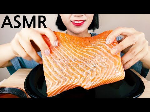 Salmon Sashimi SAVAGE Eating ASMR 통연어 리얼사운드 먹방