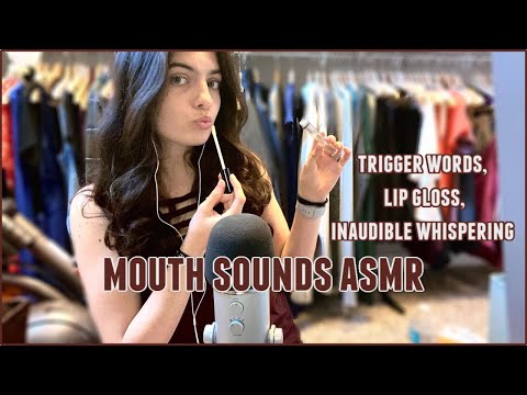 ASMR | mouth sounds, lipgloss, trigger words, inaudible whispering | ASMRbyJ