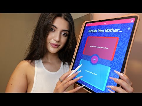 ASMR Lets Play Would You Rather on My iPad ~ Relaxing Tapping & Whispering pt.3