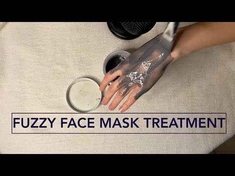 ASMR | quick fuzzy and tingly face mask treatment - NO TALKING ❤️
