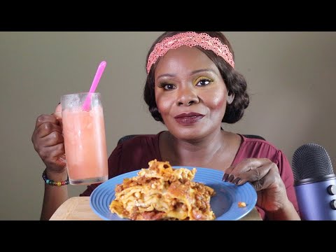 Lasagna - Watermelon Slushy ASMR Eating Sounds