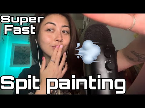 ASMR super fast & aggressive spit painting!! 🎨💨💨