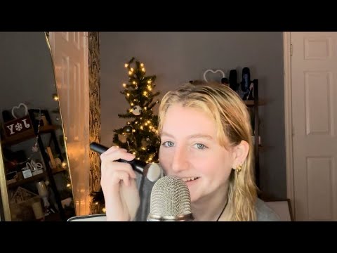 ASMR/ LOTS of mouth sounds with mic brushing 🤩
