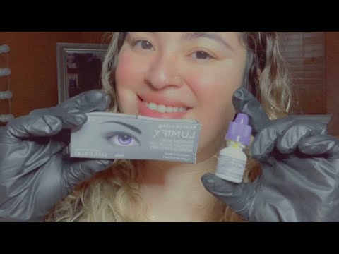 ASMR| Personal attention: Checking-Cleaning your eyes| glove sounds, camera tapping, whispering,