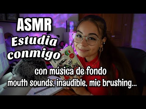 ASMR ESTUDIA CONMIGO // STUDY WITH ME📚🧠 (Inaudible/susurros/música...) | ASMR para estudiar-Pandasmr