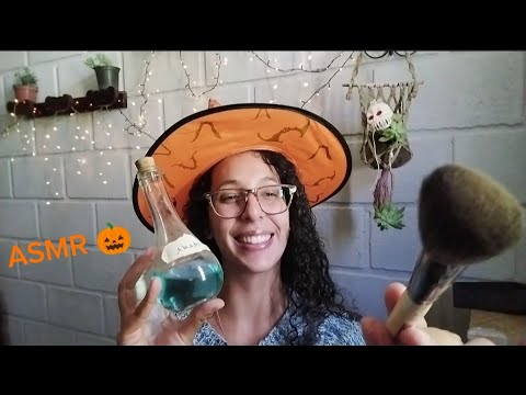 Asmr- Bruxa amiga fazendo poção e te arrumando 🎃