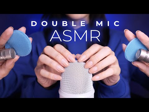 ASMR Double Mic DEEP Brain Scratch for 2x Tingles (No Talking)