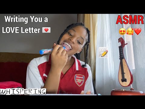 ASMR| Writing You a LOVE Letter 💌 Whispering| Random Triggers 🥰❤️