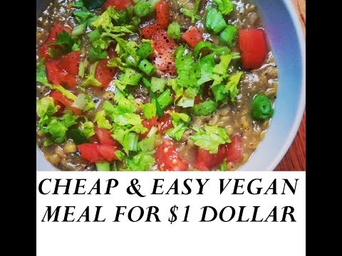 CHEAP & EASY VEGAN MEAL FOR $1 DOLLAR PER SERVING